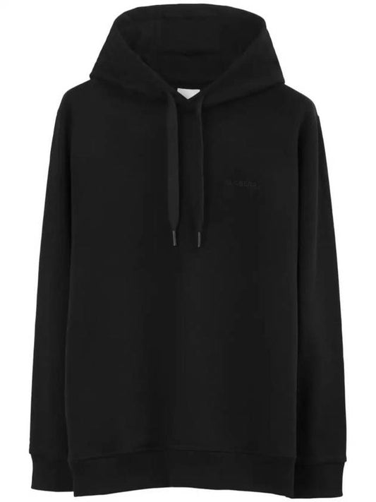 Burberry Check EDK Cotton Hoodie Black