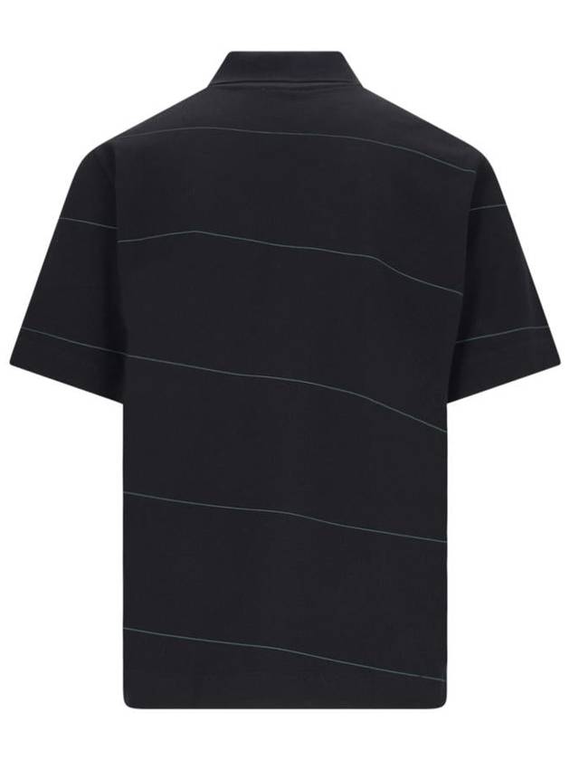 Burberry logo embroidered striped polo shirt 8083718