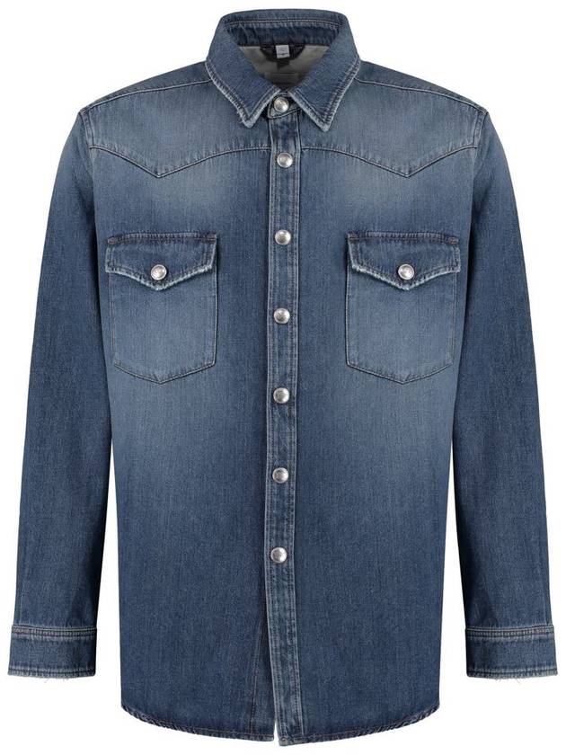 Burberry Long Sleeve Shirt 8071542146514 B6282 DENIM