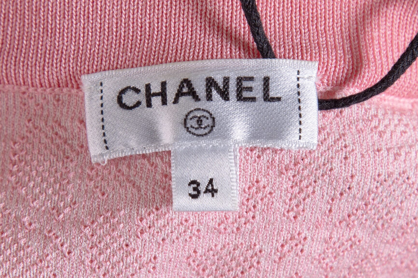 Chanel Pink Terry Cloth Button Down Dress SZ 34