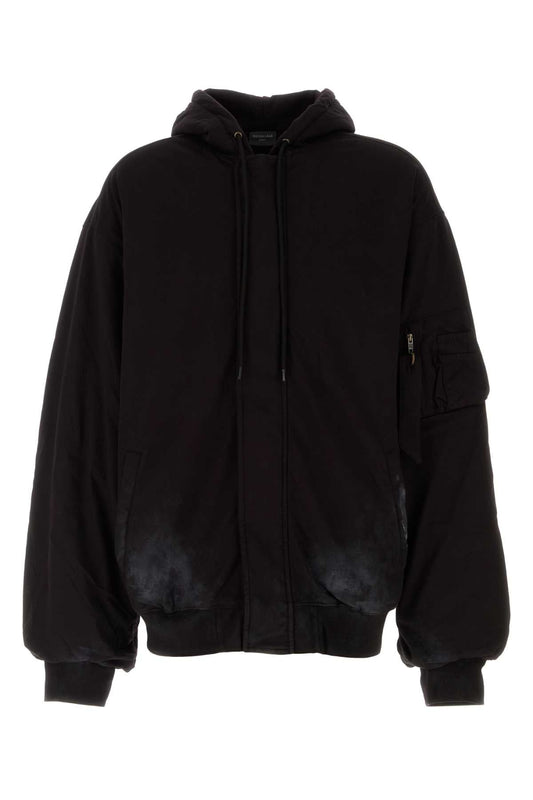 BALENCIAGA Oversized Cotton Padded Bomber Hoodie for Men