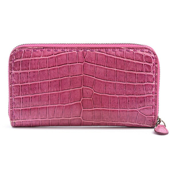 Bottega Veneta Crocodile Zip Wallet