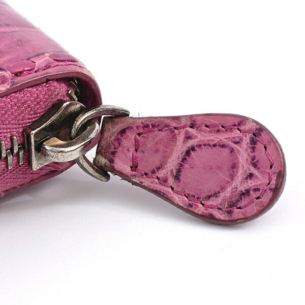 Bottega Veneta Crocodile Zip Wallet