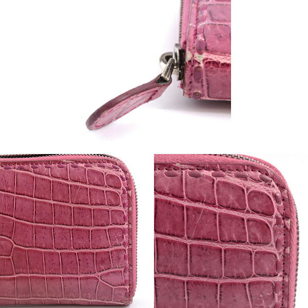 Bottega Veneta Crocodile Zip Wallet