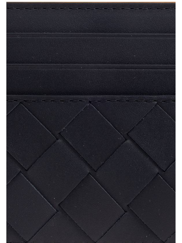 Bottega Veneta Intrecciato Leather Card Wallet Navy