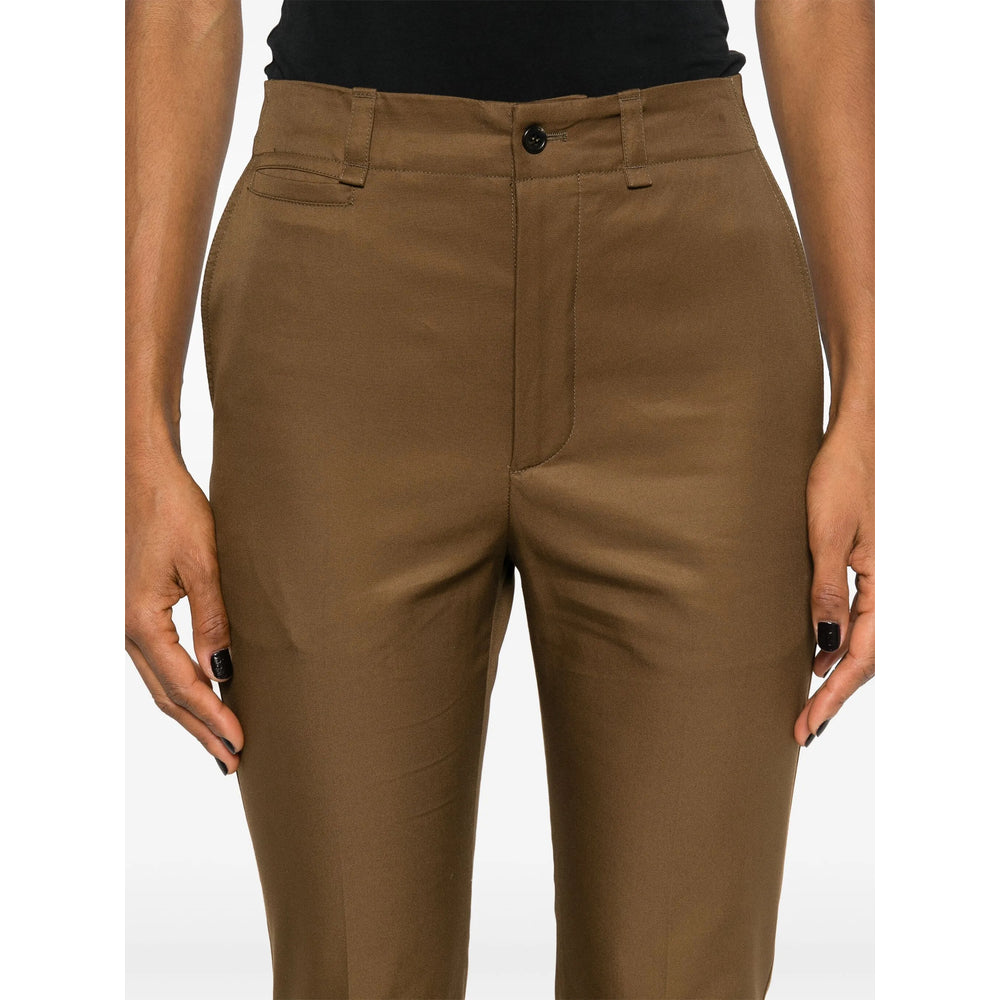 Saint Laurent Brown Trousers - Straight Trousers Women