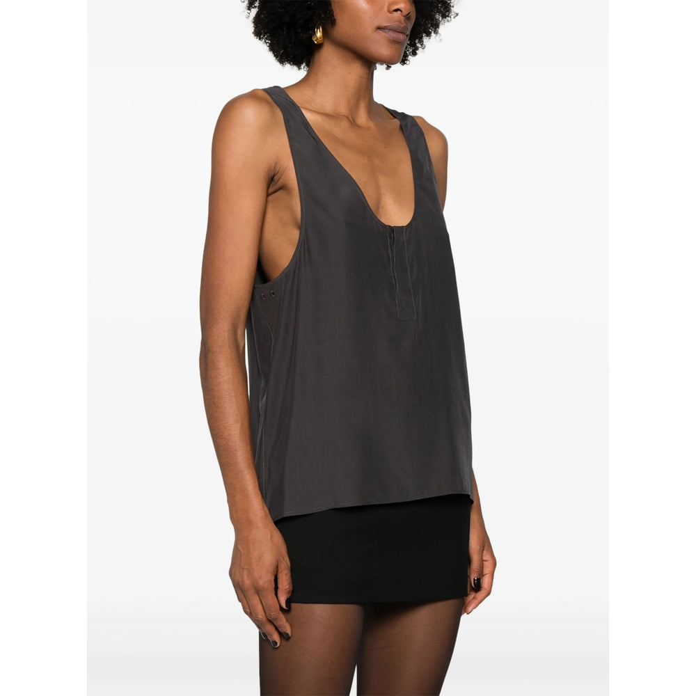 Saint Laurent Grey Tops - Vests & Tank Tops Women