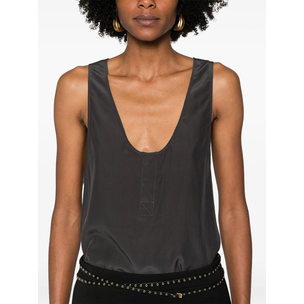 Saint Laurent Grey Tops - Vests & Tank Tops Women