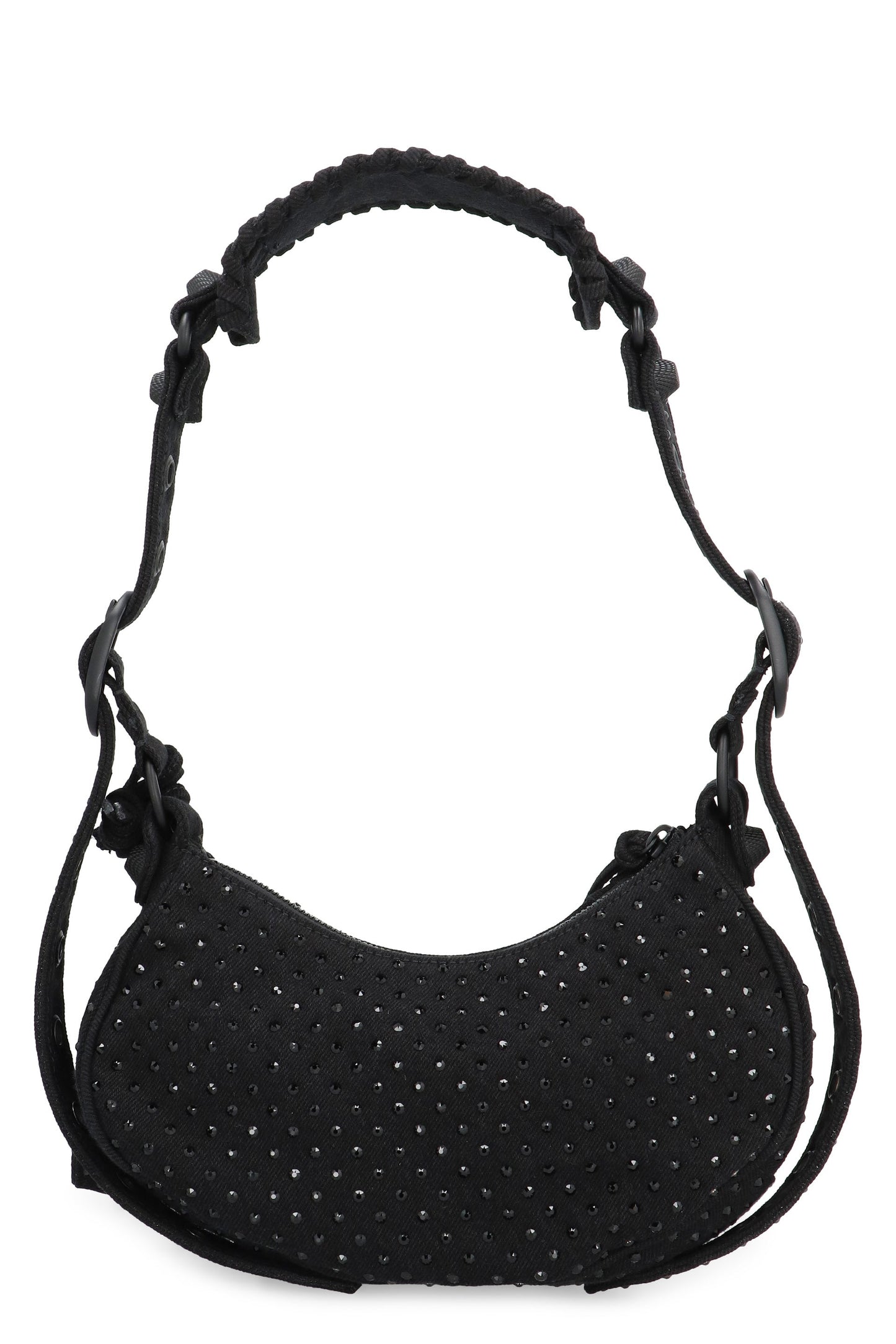 BALENCIAGA Mini Rhinestone-Studded Crossbody Handbag