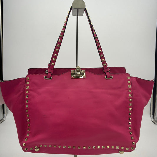 VALENTINO GARAVANI Vitello Medium Rockstud Tote IT9Z12LB29NP