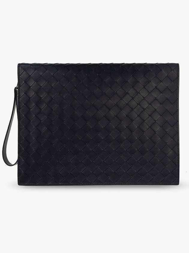 Bottega Veneta Bottega Veneta ‘Classic Intrecciato Medium’ Document Case, Men's, Navy Blue