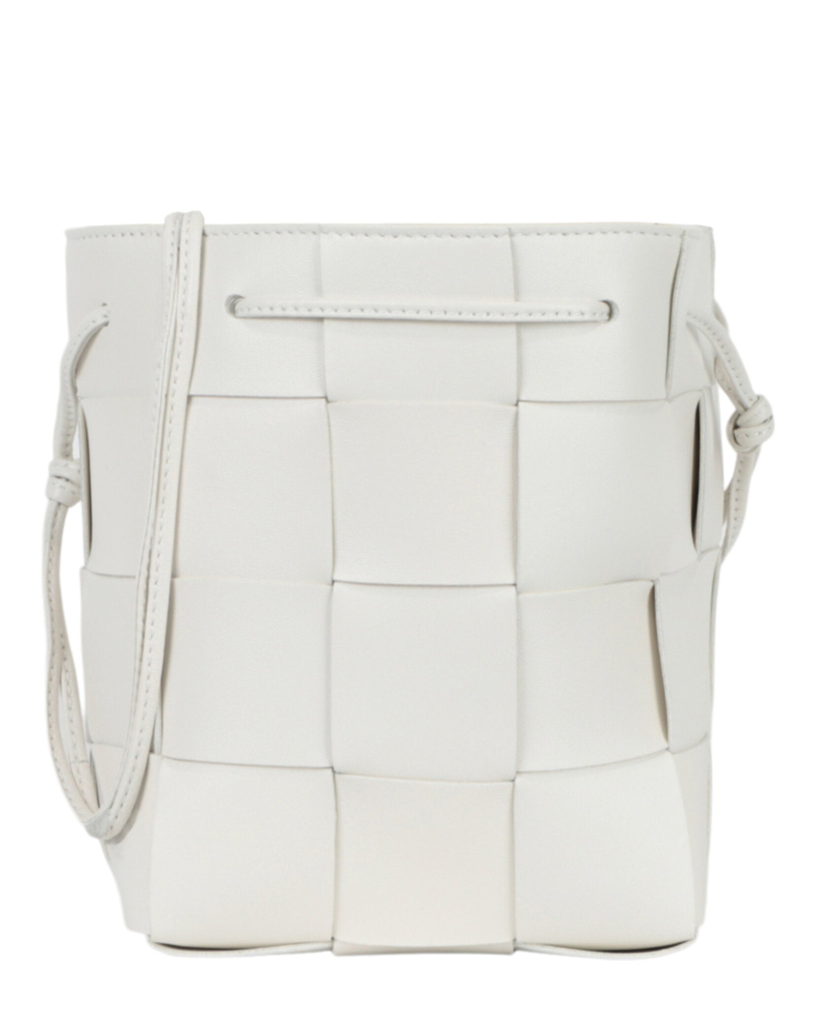 Bottega Veneta Womens Small Cassette Bucket Bag ONE SIZE White