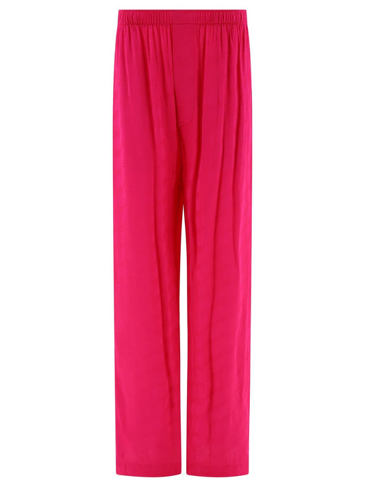 BALENCIAGA High Rise Regular Fit Monogram Trousers