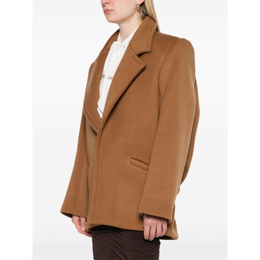 Saint Laurent Brown Coats - Single Breasted Coats Women