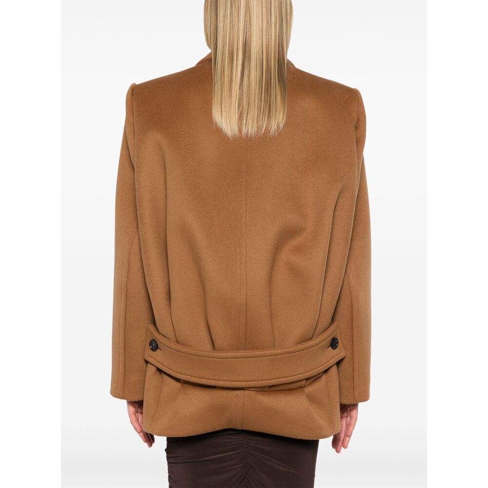 Saint Laurent Brown Coats - Single Breasted Coats Women