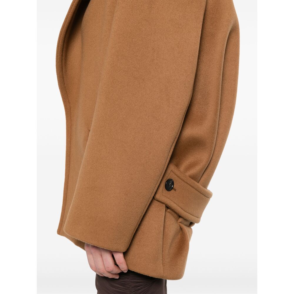 Saint Laurent Brown Coats - Single Breasted Coats Women