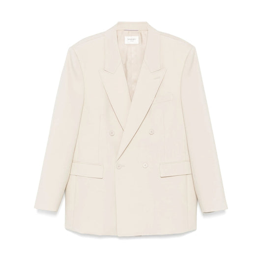 Saint Laurent Neutrals Jackets - Blazers Men