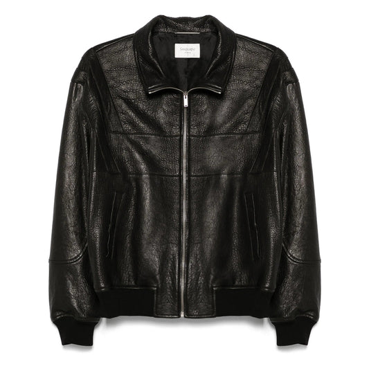 Saint Laurent Black Jackets - Leather Jackets Men