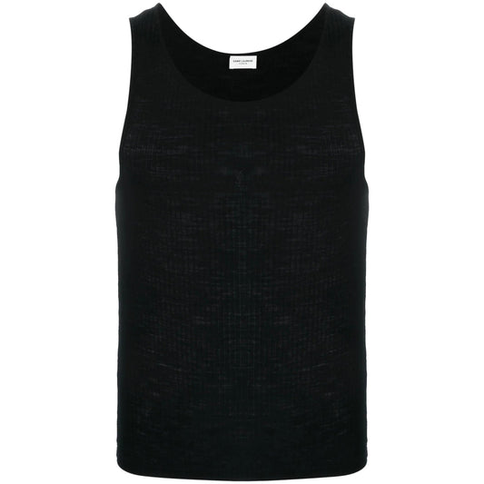 Saint Laurent Black T-Shirts & Vests - Vests & Tanks Men