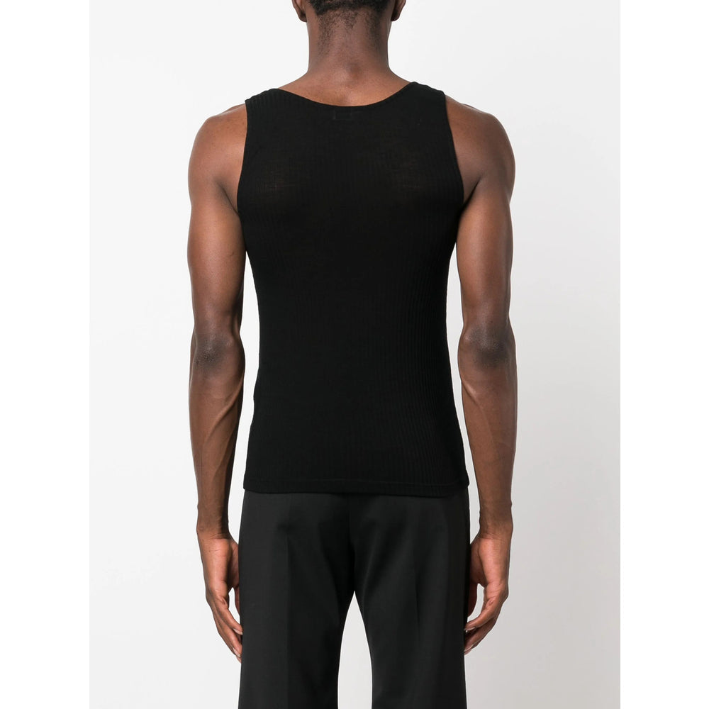 Saint Laurent Black T-Shirts & Vests - Vests & Tanks Men