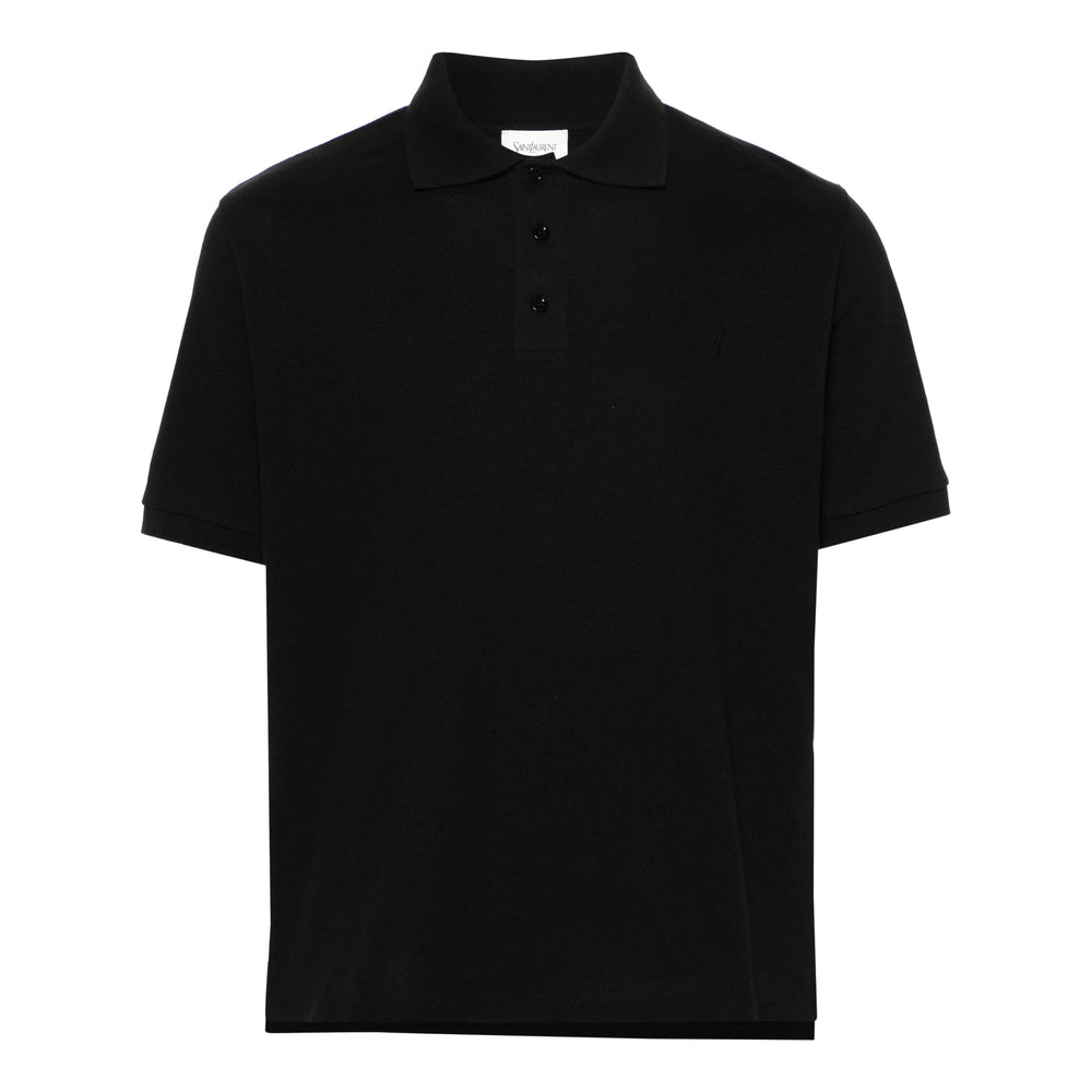 Saint Laurent Black Polo Shirts Men