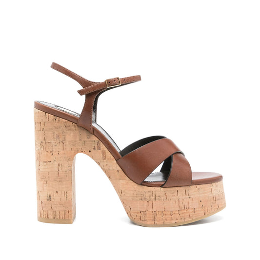 Saint Laurent Brown Sandals Women