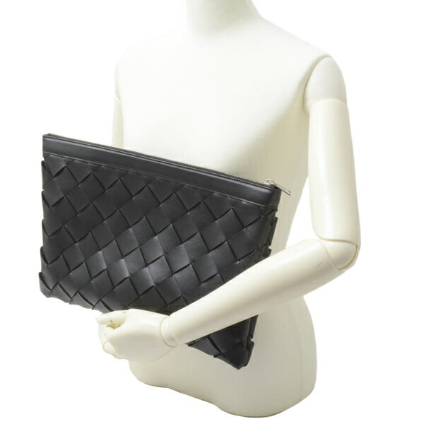 Bottega Veneta Leather Intrecciato Clutch Bag