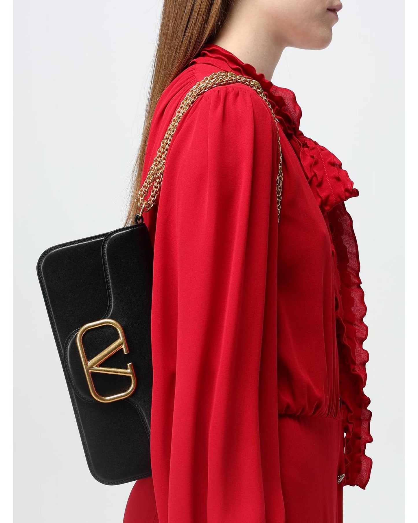 Valentino Garavani Roman Stud Shoulder Bag Women Yellow Cream