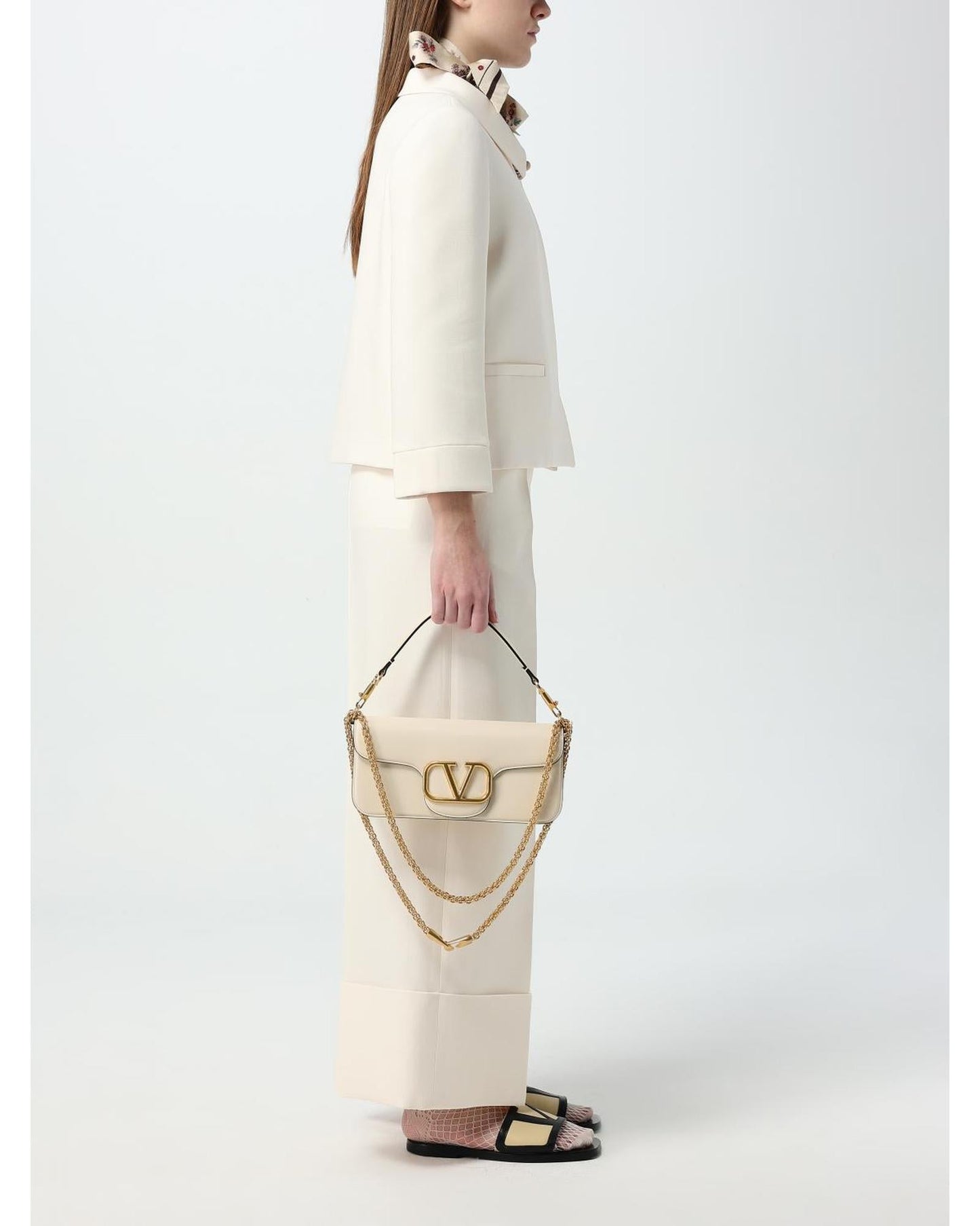 Valentino Garavani Roman Stud Shoulder Bag Women Yellow Cream