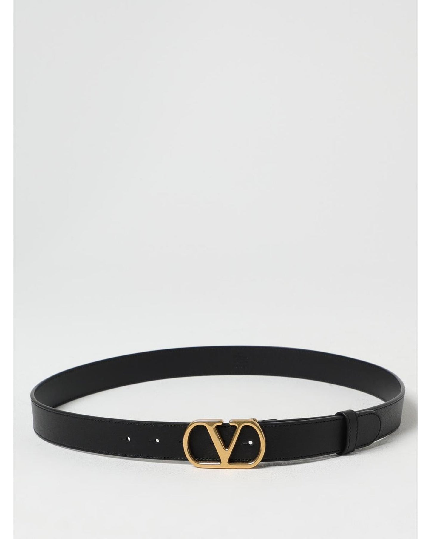 Valentino Garavani Leather Belt Men One Size Fits All Black