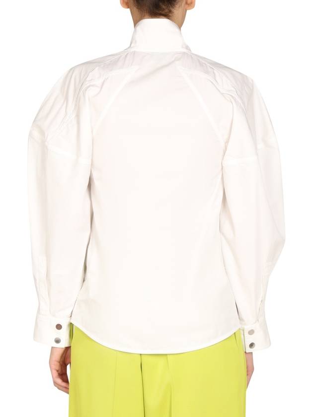 Bottega Veneta High Neck Puff Overfit Shirt
