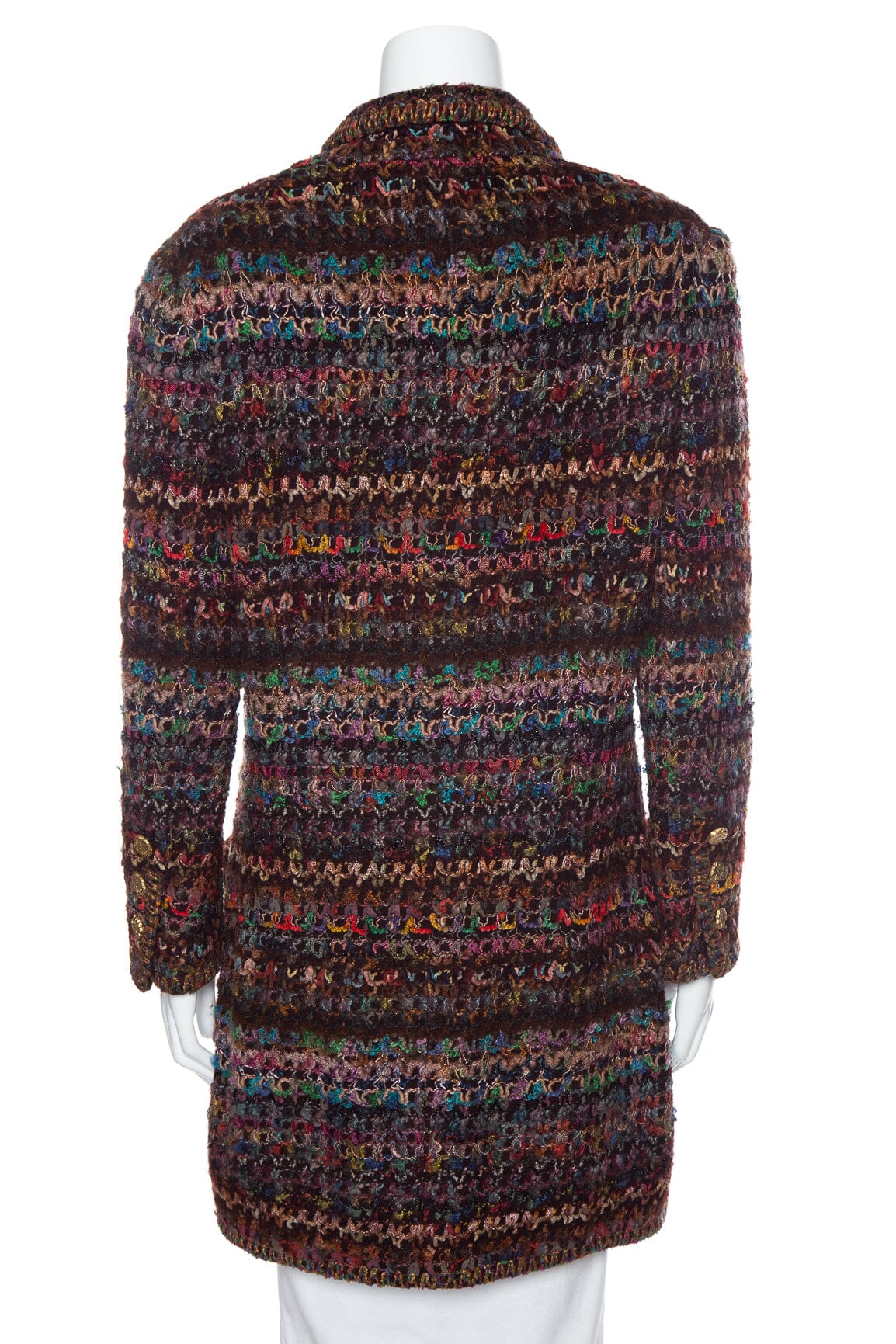 Chanel Vintage 1993 Rare Autumn Burgundy & Multi Jacket SZ 42