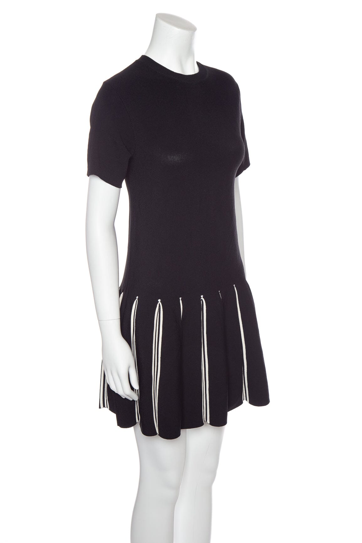 Valentino Black Short Sleeve Knit Dress SZ XS
