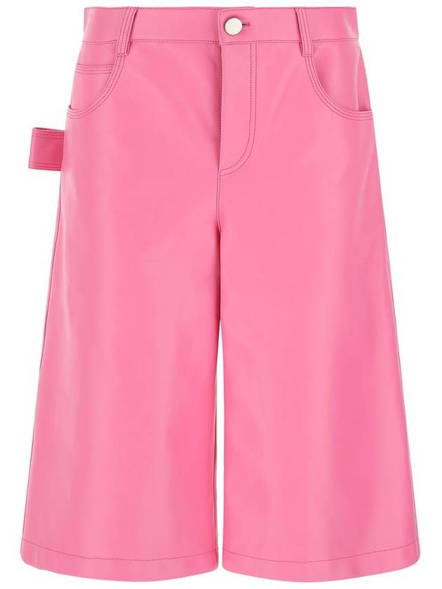 Bottega Veneta Women's Nappa Leather Bermuda Shorts Pink