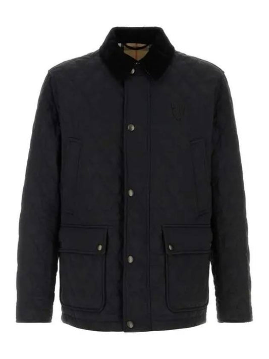 Burberry Corduroy Collar Quilted Jacket Black