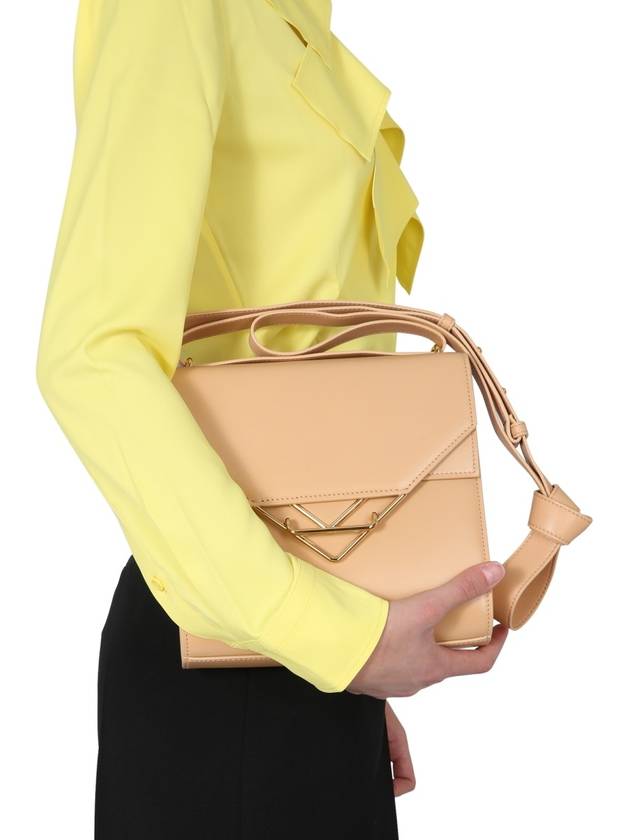 Bottega Veneta Clip Shoulder Bag Beige