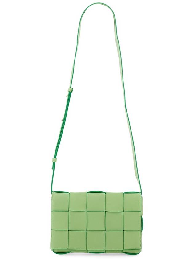 Bottega Veneta Lambskin Small Cross Bag Light Green