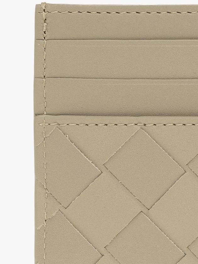 Bottega Veneta Intrecciato Leather Card Wallet Beige