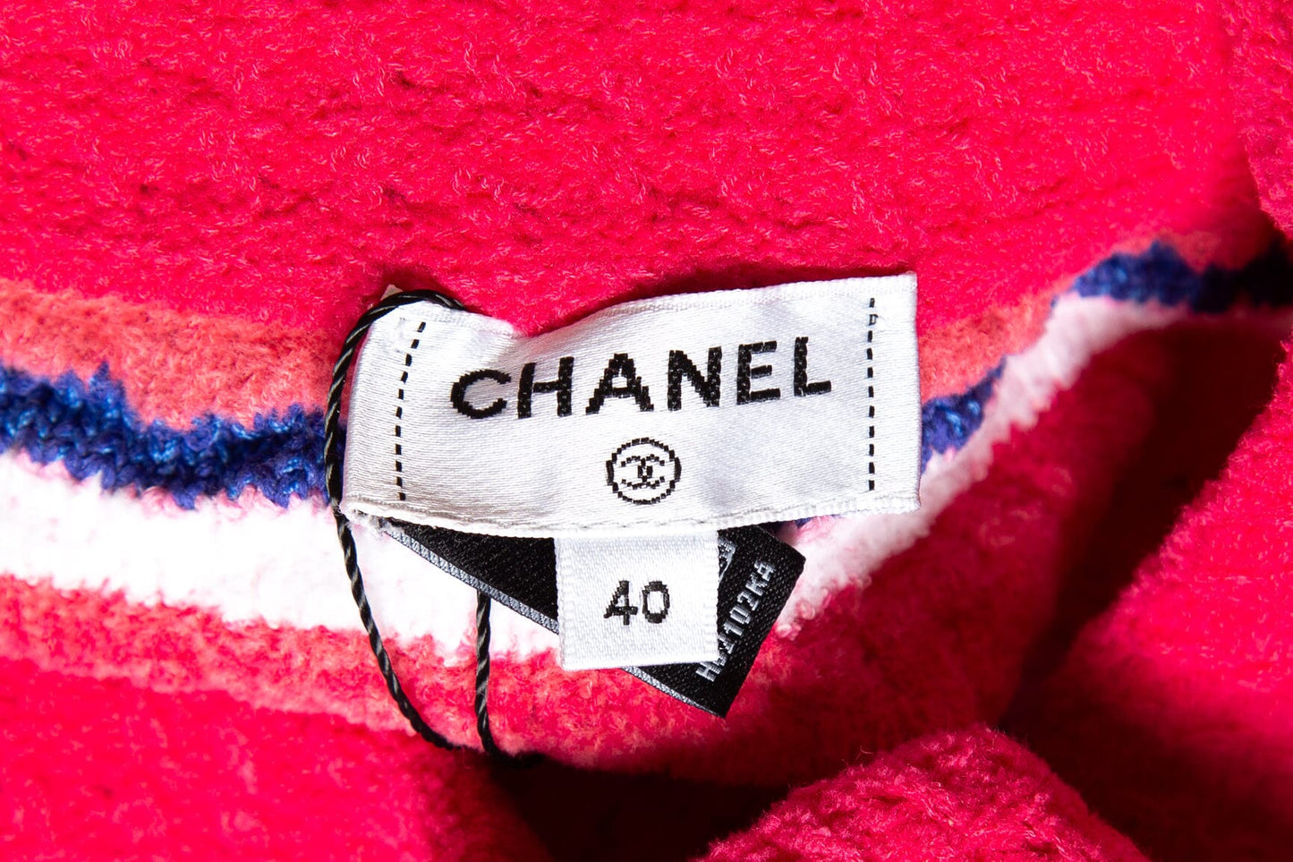 Chanel Pink and Multicolor Striped Knee Length Skirt SZ 40