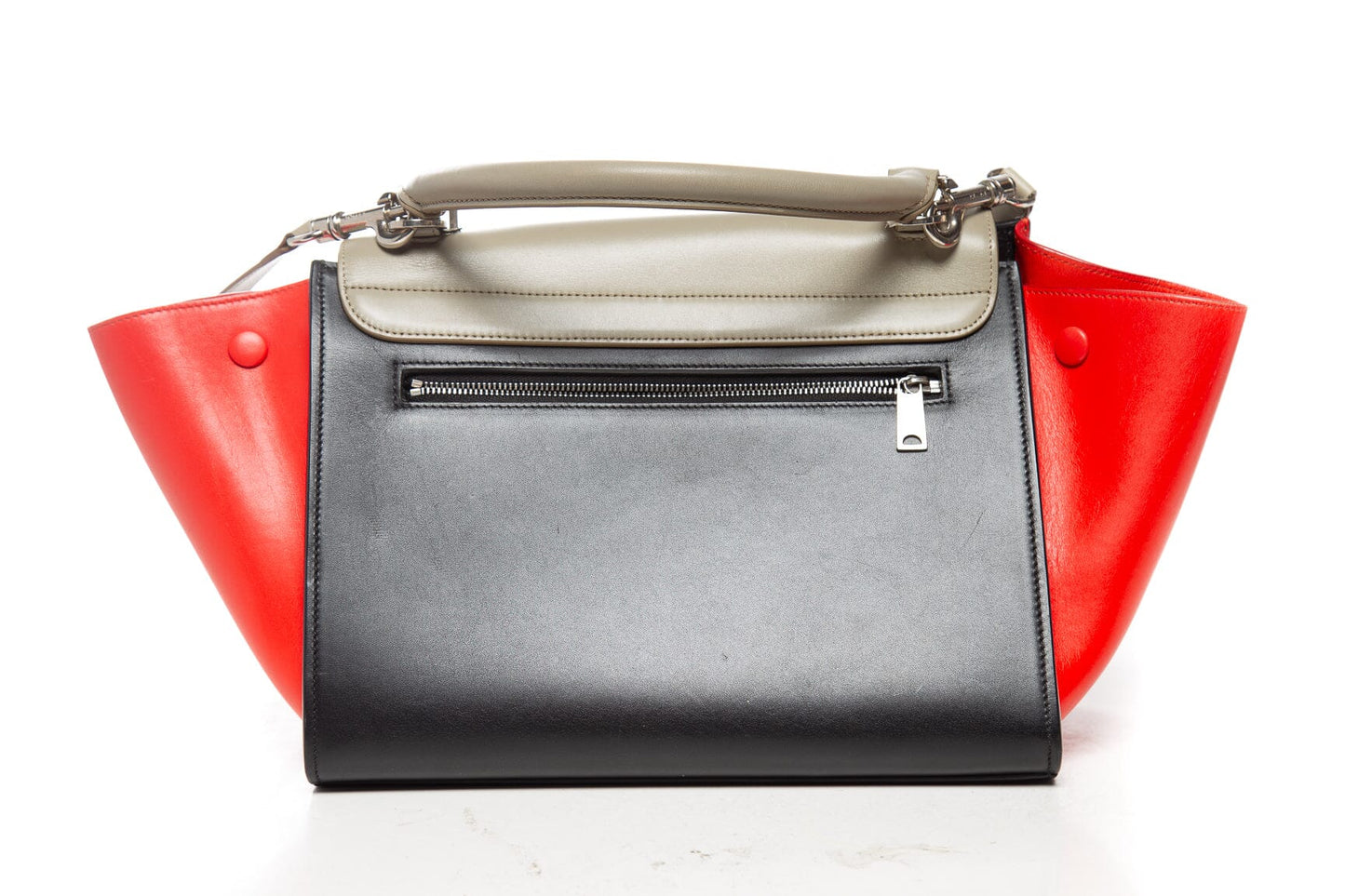 Celine Tri Color Leather Trapeze Handbag