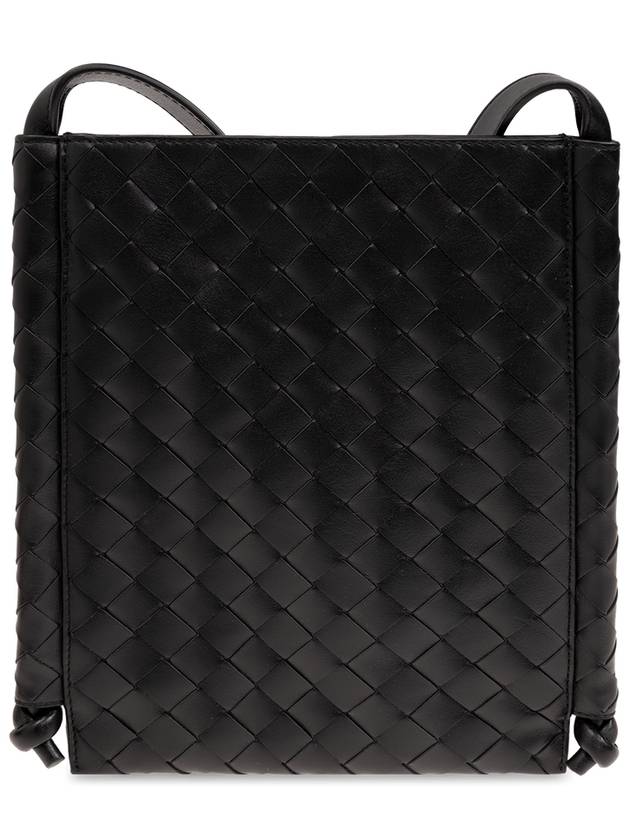 Bottega Veneta Intrecciato Flat Loop Small Cross Bag Black