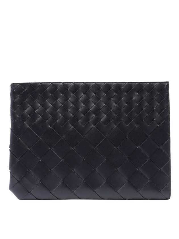 Bottega Veneta Intrecciato Clutch Bag Black
