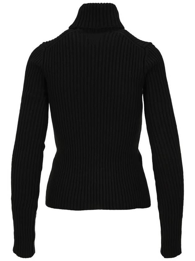 Bottega Veneta Women's Slim Fit Roll Turtleneck Black