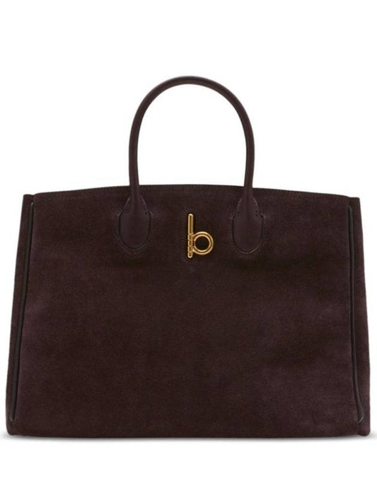 Burberry Rocking Horse Small Tote Bag Dark Brown