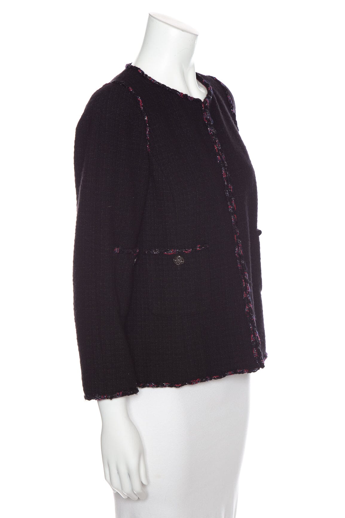 Chanel 2010 Black Embellished Trim Evening Jacket Blazer SZ 40
