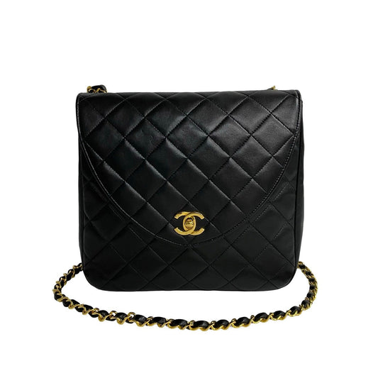 Chanel CC Half Moon Flap Crossbody Bag  Leather Crossbody Bag