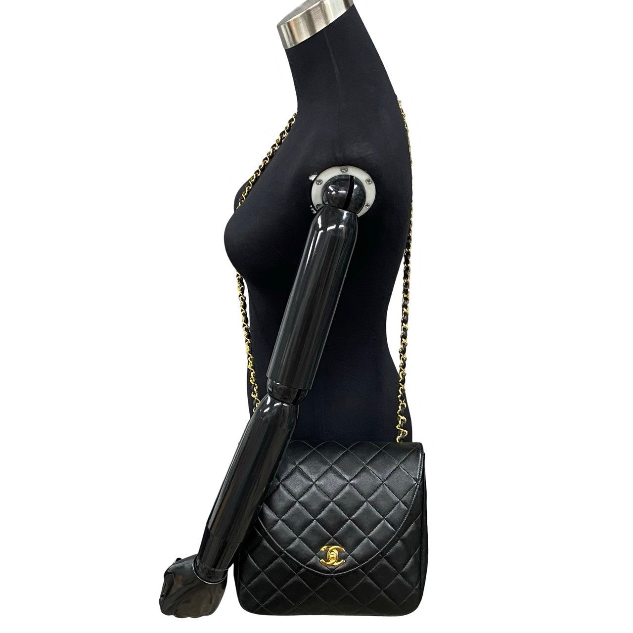 Chanel CC Half Moon Flap Crossbody Bag  Leather Crossbody Bag