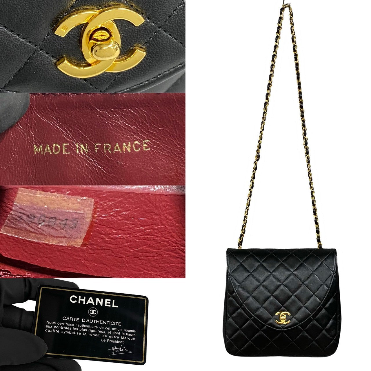 Chanel CC Half Moon Flap Crossbody Bag  Leather Crossbody Bag