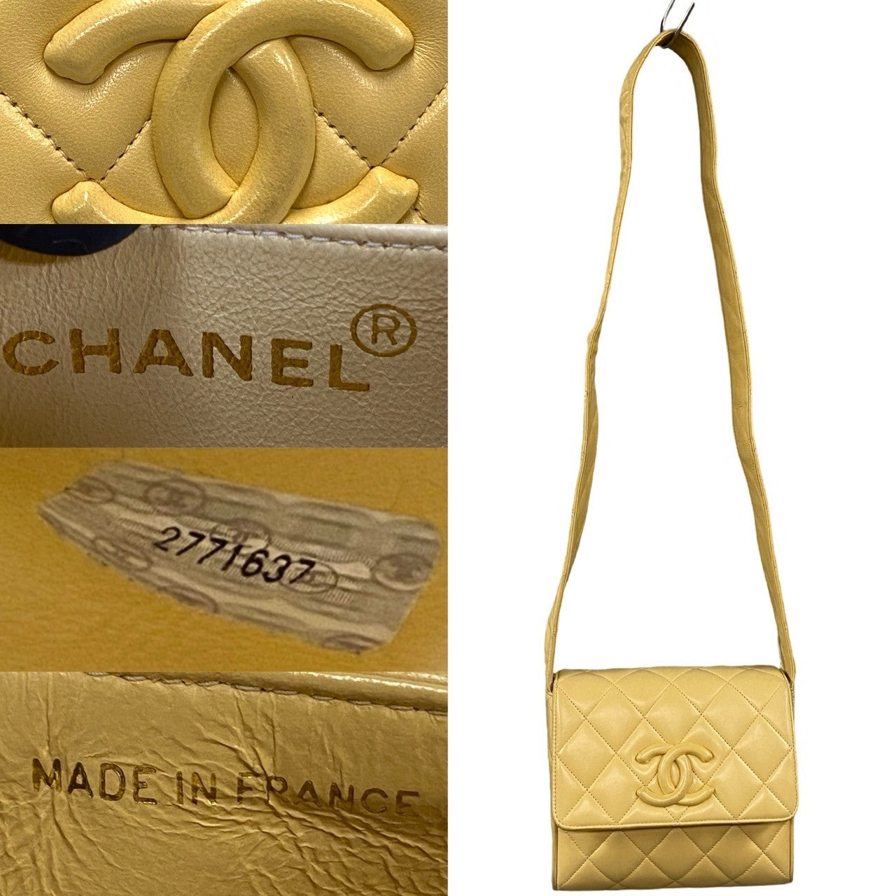 Chanel CC Quilted Leather Crossbody Bag Leather Crossbody Bag in New Condition