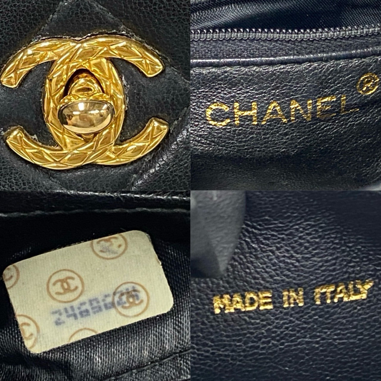 Chanel CC Square Matelasse Bag  Leather Handbag